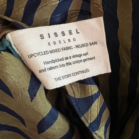 NWT Anthropologie Sissel Edelbo Celeste Mini Dress Upcycled Sari One Size - Picture 9 of 9